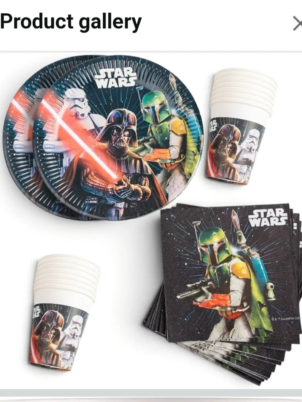 Star Wars 52 Piece Disposable Party Tableware Set